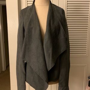 Waterfall Faux Suede Moto Jacket
